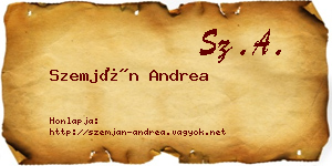 Szemján Andrea névjegykártya